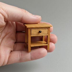 Miniature TV Table with Two Drawers