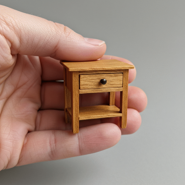 Miniature TV Table with Two Drawers