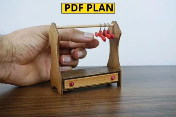 Miniature TV Table with Two Drawers - Image 4